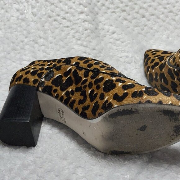 WOMENS  SHOES SZ 9 GENUINE Hair calf  JOHNSTON MURPHY LEOPARD Ankle Boots - Picture 11 of 12
